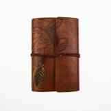 candora Traveler-Handbuch Vintage Diary Notebook Leder Reiseplaner Notizbuch Tagebuch Brown-leaf