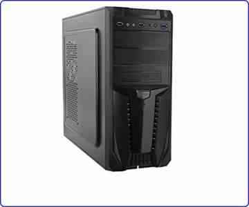 Case ATX Computer Cabinet PC Tower Metall Kunststoff schwarz mit Netzteil 500 W -