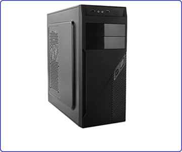 Case ATX Computer Cabinet PC Tower Metall Kunststoff schwarz mit Netzteil 500 W -