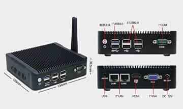 . Celeron J1900 Quad core 2.0GHz Fanless Barebone, Industrial Barebone, Mini box Barebone Support Linux/windows Dual lan Dual nic usb3.0 VGA HDMI RS232 -