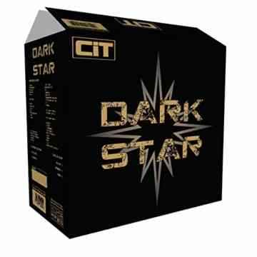 CiT Dark Star Midi Case mit 1 X12 CM BLAU 4 LED hinten Fan und Seite Fenster Panel – Schwarz -