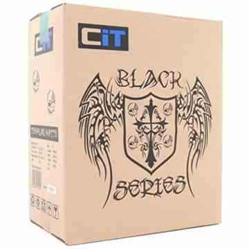 CiT Templar – PC-Gehäuse (Micro ATX, USB 2.0, 500 W), Schwarz -