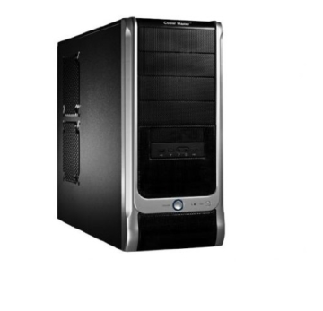 Cooler Master Elite 330U RC-330U-KKN1 Midi-Tower PC Gehäuse (Micro-ATX/ATX, 4x 5,25 externe HDD, 7x 3,5 interne HDD, 2x USB 2.0) schwarz/silber -