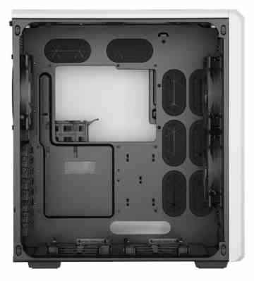 Corsair CC-9011048-WW Carbide Series Air 540 Computer Gehäuse (Seitenfenster ATX High Airflow Cube Performance) arctic weiß mit weiß LED Lüfter -