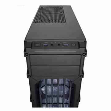 Corsair CC-9011053-WW Carbide Series Gaming PC-Gehäuse (Spec-03, Seitenfenster, Mid-Tower ATX Gaming Gehäuse) schwarz mit weißem LED Lüfter -