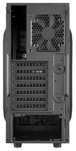 Corsair CC-9011054-WW Carbide Series Gaming PC-Gehäuse (Spec-03, Seitenfenster, Mid-Tower ATX) schwarz mit orange LED Lüfter -