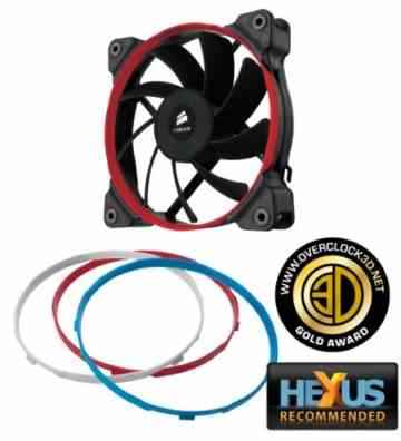 Corsair CO-9050001-WW Air Series Gehäuselüfter (AF120 120mm Quiet Edition) schwarz-blau/rot/weiß -