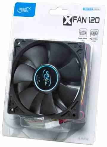 DeepCool XFAN 120 Lüfter, Kühler und Heizkörper – Lüfter, refoidisseurs und Heizkörper (PC-Gehäuse, Lüfter, schwarz, 120 x 120 x 25 mm, 12 V DC) -