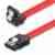 deleyCON [0,3m] S-ATA 3 Winkel-Kabel – flexibles PREMIUM SATA 3 HDD / SSD Datenkabel mit Clip – 1x Stecker gerade zu 1x Stecker 90° Grad gewinkelt – bis 6 GBit/s – Länge: 30cm / Farbe: Rot