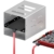 deleyCON [0,3m] S-ATA 3 Winkel-Kabel – flexibles PREMIUM SATA 3 HDD / SSD Datenkabel mit Clip – 1x Stecker gerade zu 1x Stecker 90° Grad gewinkelt – bis 6 GBit/s – Länge: 30cm / Farbe: Rot -