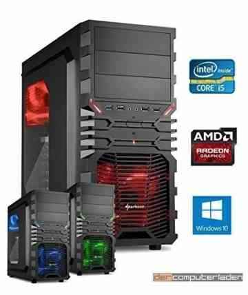 dercomputerladen Gamer PC System Intel, i5-6500 4×3,2 GHz, 16GB DDR4 RAM, 1000GB HDD, Radeon RX480 -8GB, inkl. Windows 10 (inkl. Installation) Gaming Computer Büro Multimedia