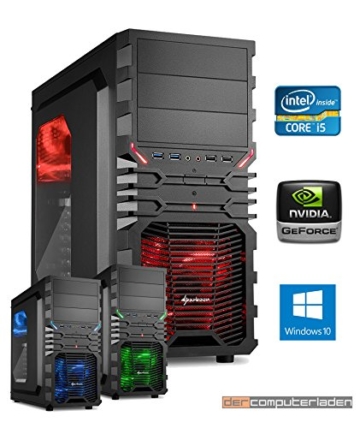 dercomputerladen Gamer PC System Intel, i5-6500 4×3,2 GHz, 16GB DDR4 RAM, 1000GB HDD, nVidia GTX950 -2GB, inkl. Windows 10 (inkl. Installation) Gaming Computer Büro Multimedia