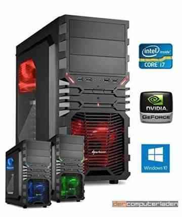dercomputerladen Gamer PC System Intel, i7-6700K 4×4,0 GHz, 32GB DDR4 RAM, 1000GB HDD, nVidia GTX1080 -8GB, inkl. Windows 10 (inkl. Installation) Gaming Computer Büro Multimedia