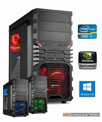 dercomputerladen Gamer PC System Intel, i7-7700K (Kaby Lake) 4×4,2 GHz, 32GB DDR4 RAM, 2000GB HDD, nVidia GTX1070 -8GB, inkl. Windows 10 (inkl. Installation) Gaming Computer Büro Multimedia