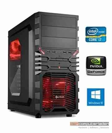 dercomputerladen Gamer PC System Intel, i7-7700K (Kaby Lake) 4×4,2 GHz, 32GB DDR4 RAM, 2000GB HDD, nVidia GTX1080 -8GB, inkl. Windows 10 (inkl. Installation) Gaming Computer Büro Multimedia