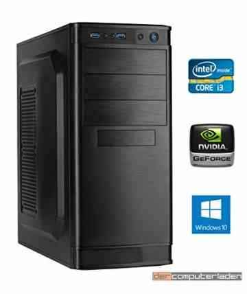 dercomputerladen Office PC System Intel, i3-7100 (Kaby Lake) 2×3,9 GHz, 16GB DDR4 RAM, 1000GB HDD, nVidia GT730 -2GB, inkl. Windows 10 (inkl. Installation) Computer Büro Multimedia