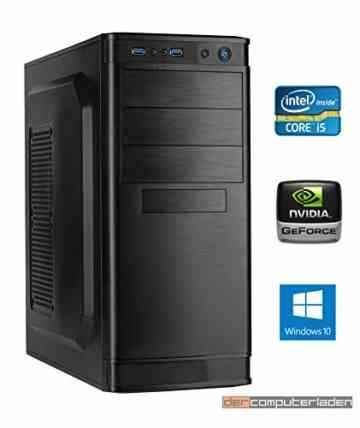 dercomputerladen Office PC System Intel, i5-6400 4×2,7 GHz, 8GB RAM, 1000GB HDD, nVidia GT730 -2GB, inkl. Windows 10 (inkl. Installation) Computer Büro Multimedia