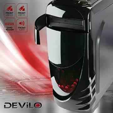 DEViLO Gamer PC 1242 – Intel Core i5-7500 4×3.4GHz, 16GB DDR4, 240GB SSD + 1TB HDD, nVidia Geforce GTX 1060 3GB, 24xDVD-RW, ASUS, USB3, HD-Sound, Gigabit-LAN, Windows 10, Computer Gaming -
