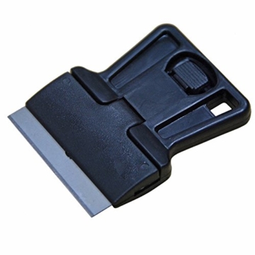 Ehdis® Sicherheit Farbschaber Mini Razor Schaber mit 10 Extra 1,5-Zoll-One-Edged High Carbon-Rasierklingen für Windows Film Installieren des Autotönungs -
