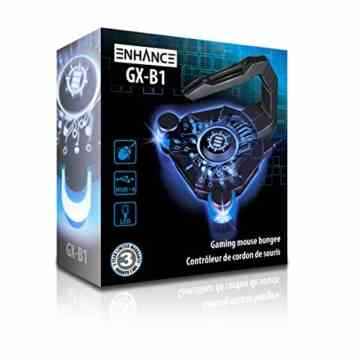 ENHANCE Maus Bungee / Mouse Kabelhalter Aktiv USB Hub für Gaming Mäuse wie VicTsing Mini Logitech MX Master G502 Proteus G402 Hyperion Logitech G403 G900 Chaos DLAND Zelotes Razer Sharkoon und mehr -