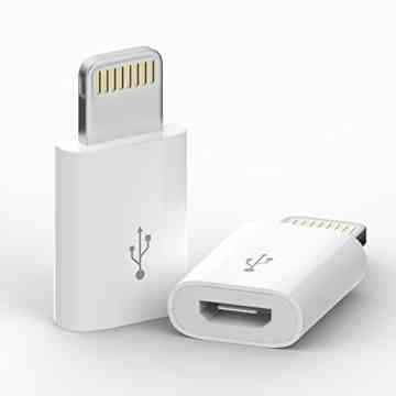 esorio® Micro USB auf Apple Lightning Adapter in weiss -