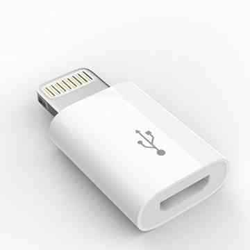 esorio® Micro USB auf Apple Lightning Adapter in weiss