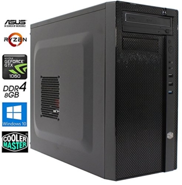 Gaming / Multimedia COMPUTER mit 2 Jahren Garantie! | Quad-Core! Intel® Core i5-6600K 4x 3500MHz | 16384MB DDR4 | 256GB M2 SSD | 6GB ASUS nVidia® GeForce GTX 1060 PCIe HDMI/DVI/VGA mit DirectX12 Technology | USB3 | Gaming Mainboard | Dual Layer DVD-Brenner | 7+ USB-Anschlüsse | Windows 10 Professional 64 -