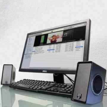 GOgroove Computer 2.0 Lautsprecher Set / Laptop USB Speaker mit Passiven Woofern für HP MacBook Air Pro Dell ASUS ACER Lenovo Megaport VIBOX Alienware Odys und viele mehr -
