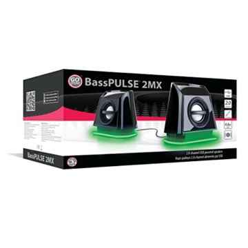 GOgroove LED Satelliten Lautsprecher Set / Stereo 2.0 Lautsprecher System Subwoofer für PC Spiele wie Minecraft Sims 4 Battlefield Ghost Recon & mehr -