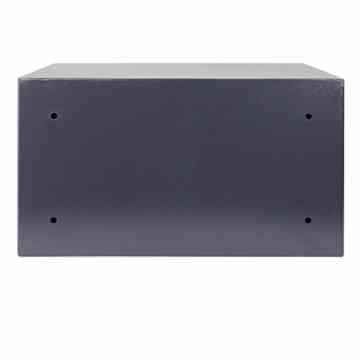 HMF 49204-11 Tresor passend für Laptop und Ordner, Möbeltresor Doppelbartschloss, 45,0 x 25,0 x 36,5 cm , anthrazit -