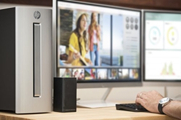 HP Pavilion (550-174ng) Desktop-PC (AMD A10-7800 APU, 8 GB RAM, 128 GB SSD, 1 TB HDD, AMD Radeon (TM) R7, Win 10) silber -