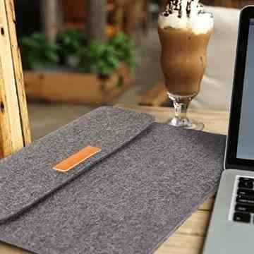 Inateck 15,4″ Macbook Pro Retina Filz Sleeve Hülle Ultrabook Laptop Tasche Speziell für Apple Macbook pro 15,4 Zoll entworfen Dunkelgrau -