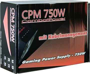 Inter-Tech CPM 750W modular Netzteil (750 Watt, 8x SATA, 140mm Lüfter) -