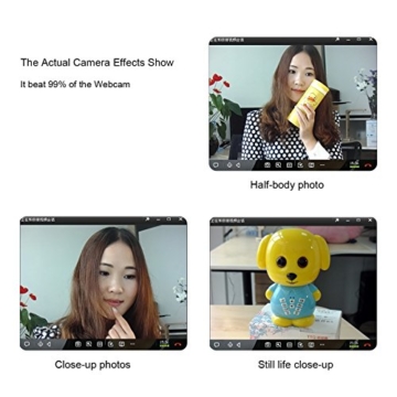 JideTech USB 2.0 HD-Kamera-Webcam-LED-Web-Kamera mit Mikrofon Mikrofon Clip-on-Video-HD 12,0 Megapixel-Kamera mit Mikrofon für Computer PC Laptop -