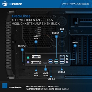 Kiebel Aufrüst-Bundle Ryzen: [182220] AMD Ryzen 7 1700X 8-Kern (8×3.4 GHz) | 16GB DDR4 | nVidia GeForce GTX1070 8GB GDDR5 | Sound + Gaming-LAN | ASUS | Aufrüst Set komplett vormontiert und getestet -