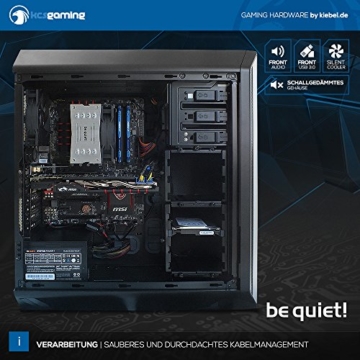 Kiebel Gamer-PC [184158] Defender 7.0 – Intel i5-7600K (4×3.8 GHz) | BeQuiet! Pure Rock | 16GB DDR4-2666 | 256GB M.2 SSD + 1TB HDD | MSI GeForce GTX 1060 GamingX 6G | MSI Z270 GAMING Pro Carbon | DVD | Sound | Gaming-LAN | Win10 -