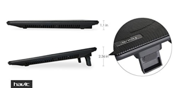 Kühlkissen, 39,6 cm 17 „Laptop Kühler mit 3 Fans, 2 USB-Anschlüsse, blaue LED-Beleuchtung (F2056) -