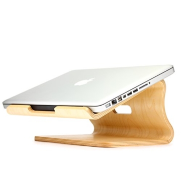 Laptopständer [Original Urcover®] Samdi Edition Echt Holz Notebookständer und Halter für Apple Macbook Pro/Retina Samsung Notebook Ständer Asus Laptop [Deutscher FACHHANDEL] Hell Braun -