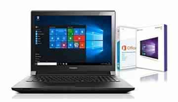 Lenovo B50-45 Notebook (15,6 Zoll) – Quad Core – 4x 2.4 GHz – 8GB RAM – 256GB SSD – HDMI – Windows 10 Pro – Office Home and Business 2013 – AMD R4 Grafik – DVD Brenner – Webcam -