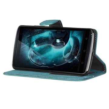 Lenovo Vibe X3 (5,5 Zoll) Hülle, Cozy hut TPU Silikon Hybrid Handy Hülle Matte Series Case Durchsichtig Stoßfest Tasche Schutz Scratch-Resistant protection Case Tasche Schutzhülle Cover Handyhülle Etui Shell für Lenovo Vibe X3 (5,5 Zoll) Schutzhülle Folio Magnetverschluss Flip Case Wallet Taljereep Fall Handyhülle mit Kartenfach und Standfunktion – Blau scheuert -