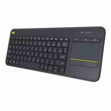 Logitech K400 Plus Touch Wireless Tastatur schwarz (QWERTZ, deutsches Tastaturlayout) -