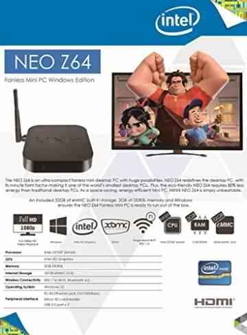 MINIX NEO Z64-W, Fanless Intel Mini PC Windows 10 Edition -