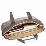 MojiDecor Bohème Stil Canvas Hülle Aktentasche Sleeve Tasche Laptoptasche für 38,1-39,6 cm (15-15,6 Zoll) Laptop / Notebook Computer / MacBook / MacBook Pro / MacBook Air (Grau) -