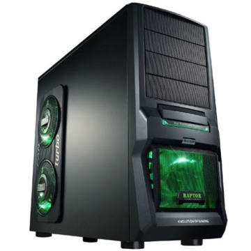 MS-Tech CA-0300 Hornet NG Gaming Midi Tower PC Gehäuse (ATX, eSATA, 2 x USB 2.0, 1 x USB 3.0) inkl. 3 x LED Seitenlüfter rot -