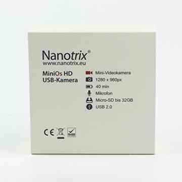Nanotrix® MiniOS HD versteckte mini Kamera mit Bewegungsmelder – USB Stick Überwachungkamera mit Video und Ton Aufzeichnung auf Micro-SD Speicher –  Minikamera Spycam -