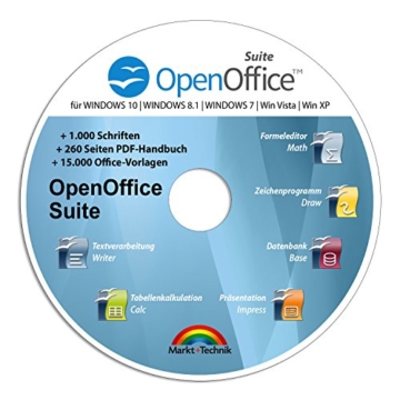 Open Office Suite 2017 Home Student Professional – 100% kompatibel mit Microsoft® Office® Word® und Excel® für Windows 10-8-7-Vista-XP -