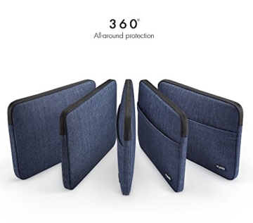 Plemo Laptophülle Hülle Tasche Sleeve Schutzhülle für 15 – 15,6 Zoll Laptop / MacBook Air / MacBook Pro / Notebook-Computer, Denimblau -