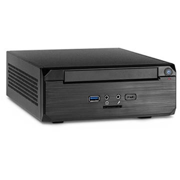 Preis-Spezial Windows 10 Mini Slim PC (flüsterleise) mit Intel Quadcore J4205 bis 4x 2,6Ghz, 4GB DDR3 RAM, 1TB HDD/8GB SSD Cache, Intel HD 505 Grafik (HDMI+DVI + VGA), LAN, WLAN, Sound, Windows 10 Pro 64Bit -