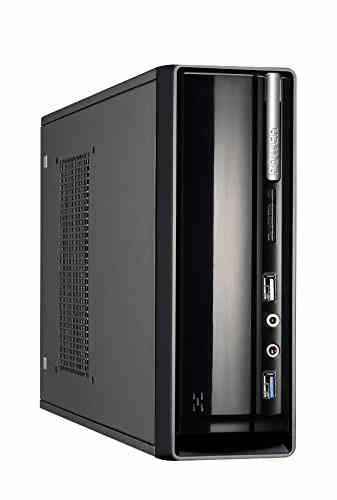 Preishit Mini-PC Windows 10 Edition (flüsterleise) SSD/USB 3.0-Spezial Intel J3160 Quadcore 4x 2,24Ghz, 4GB DDR 3 RAM, 1TB HDD/8GB SSD, Grafik HD 400 mit HDMI und VGA Ausgang, Slim DVD-Brenner, 5.1 Sound, WLAN, GigaLan, Cardreader, Windows 10 Pro 64Bit -