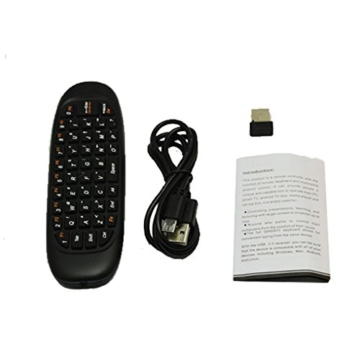 QHGstore Mini 2 4G Wireless Remote Control Air Mouse Keyboard für Android IOS TV Box PC Rot -